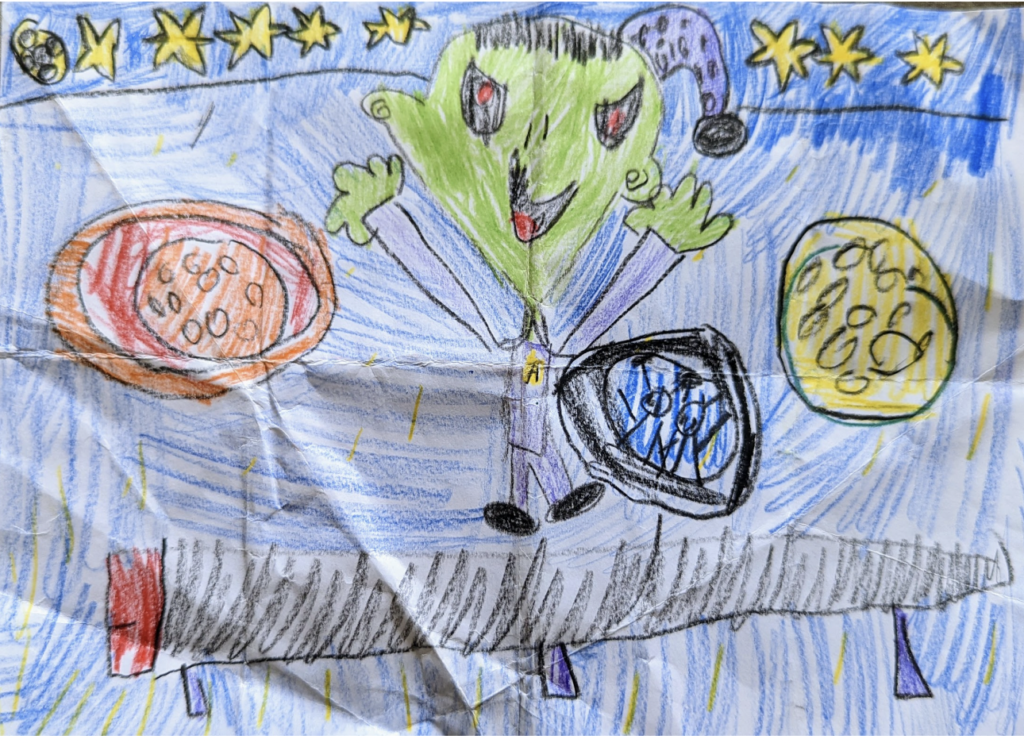disegno alieno bimba 6 anni